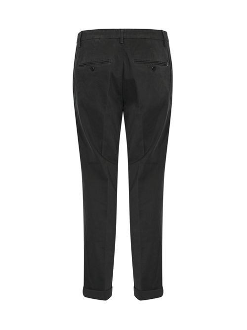 Pantalone Gaubert Relax regular in gabardina di cotone Carbone DONDUP | UP688 GSE043 PTD910